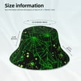 thumbnail image 6 of Easygdp Green Bright Web with Spiders Double-Sided Reflective Fisherman Hat for Outdoor and Night Walking, Unisex, 6 of 9