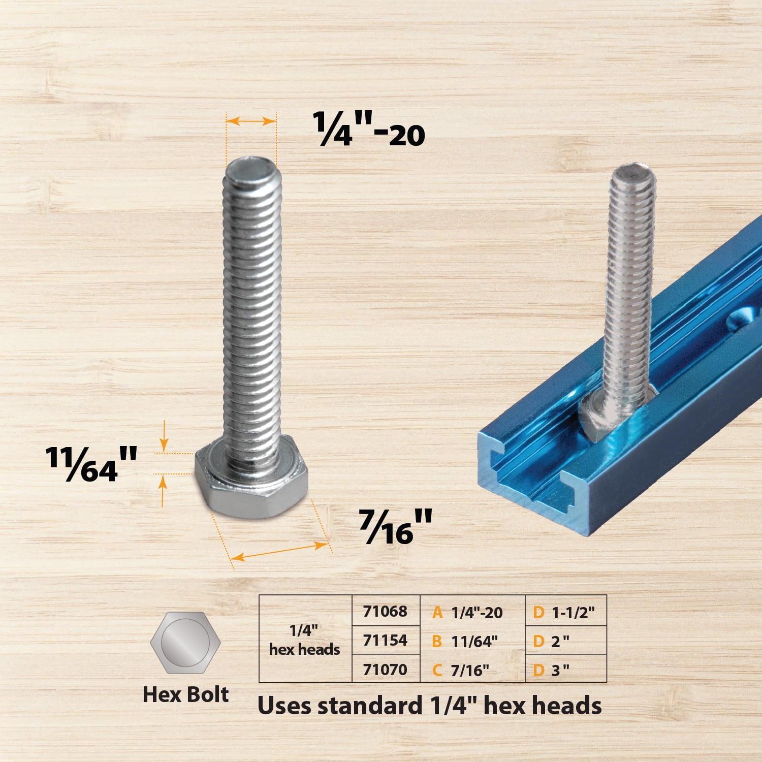 POWERTEC 4PK 48 Inch Double-Cut Profile Universal T-Track with Predrilled Mounting Holes for Woodworking Jigs and Fixtures, Drill Press Table, Router Table, Workbench, 71373