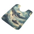 thumbnail image 7 of Yayeee Bath Rug for Bathroom Floor Non Slip Contour Fluffy Soft Absorbent Mat, 20"x24", Beige Floating Whale, 7 of 7