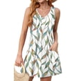 thumbnail image 3 of Fantaslook Summer Dresses for Women Casual V Neck Sleeveless Sundresses Floral Beach Short Dress with Pockets, 3 of 9