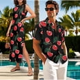 thumbnail image 5 of Yuyamidu Matching Outfits for Couples Cherry Dress Women Summer Dresses Fruit Shirt Mens Hawaiian Shirt Matching Outfits for Couples Slit Maxi Sundress Hawaiian Family Matching Outfits Men's S, 5 of 7