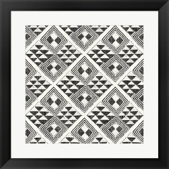 Great Art Now African Wild Pattern II BW by Wild Apple Portfolio Framed Wall Art 20"W x 20"H