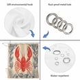 thumbnail image 3 of Lobster Coastal Shower Curtain Set - Standard 72" x 72" Washable Bathtub Curtain with 12 Hooks, Summer Beach Coral Shell Nautical Vintage Waterproof Fabric Stall Shower Curtains for Bathroom Décor, 3 of 6