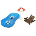 thumbnail image 2 of Hesroicy 1 juego de casa de muñecas para playa, kit pequeño realista en forma 3D, miniparasol artificial decorativo para jardín de hadas, kit para micropaisaje, 2 of 8