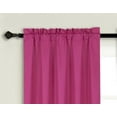thumbnail image 2 of 2- Pieces Drapes Hot Pink Color Blackout Panel Lined Rod Pocket 100% Privacy Window Curtain Treatment 84" Long Each Panel R64, 2 of 3