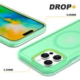 thumbnail image 3 of Dteck Strong Magnetic for iPhone 16 Pro Max Case, Compatible with MagSafe, Military-Grade Protection Translucent Matte Rugged Case for iPhone 16 Pro Max,Mint, 3 of 4