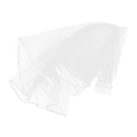 Milisten White Bridal Veil with Soft Tulle Fabric for Wedding Dress Accessory, Elegant Face-Flattering Design