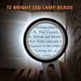 thumbnail image 3 of Lupa de lectura iluminada, 30 aumentos con 12 luces LED, lupa de mano, ideal para lectura, joyería, personas mayores, personas con discapacidad visual, observación y manualidades., 3 of 5