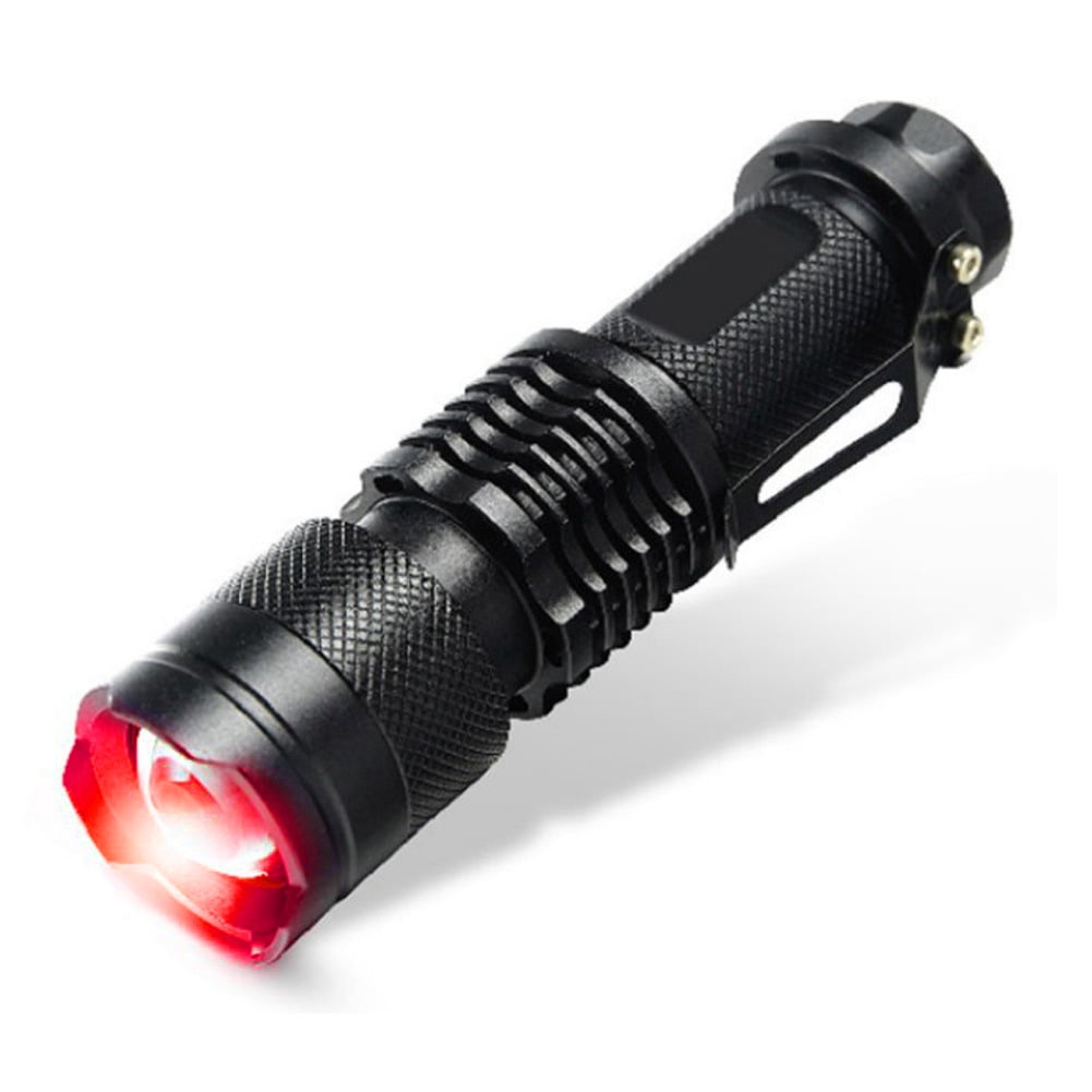 Tactical Night Vision Compact Infrared Illuminator IR Red Laser Lamp Flashlight