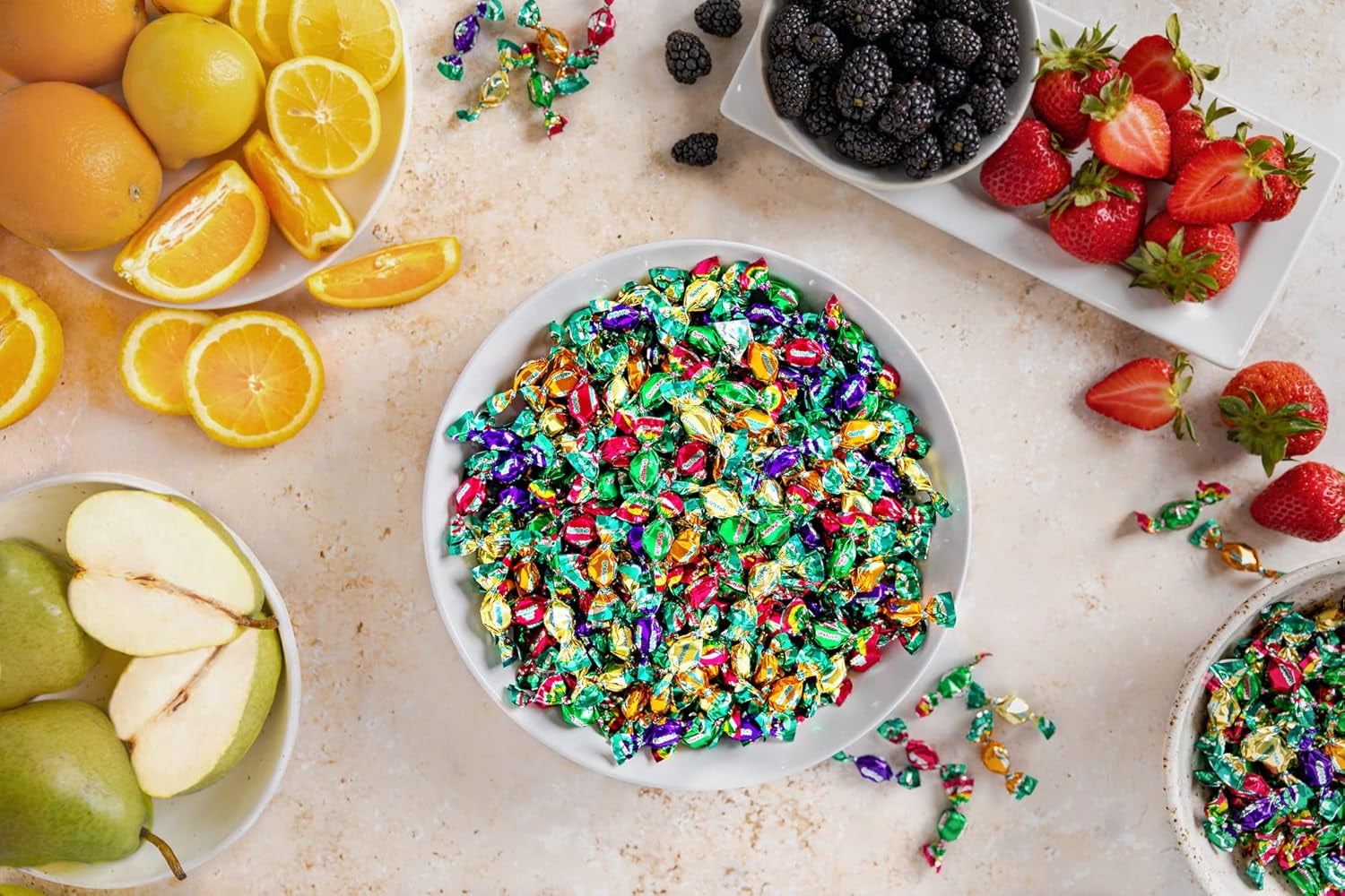 Glitterati Fruit and Berry Medley Italian Mini Hard Candy, 14 Oz Bag