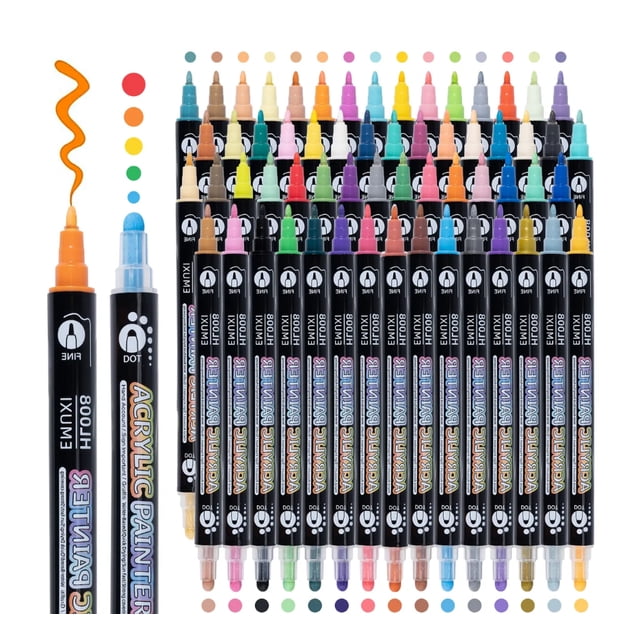 48 Colores Marcadores Plumones Punta De Pincel Dual Brush