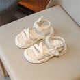 thumbnail image 5 of Binhe Kids Slip On Shoes Toddler Kids Girls Pearl Butterfly Knot Single Princess Shoes Sandals for Girls with Comfortable Sandals Soft Sole and Light for Toddler, 5 of 10