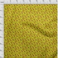 thumbnail image 4 of oneOone Popeline de Coton Sergé Tissu Jaune Floral Tissu pour Robe Tissu Imprimé Tissu au Mètre 56 Pouces de Large, 4 of 5