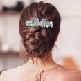 thumbnail image 3 of 4 Pack Luxury Glitter Sparkly Jeweled Gems Korean Decorative Crystal Rhinestone Flower Strong Metal French Barrettes Snap Alligator Hair Clips Headpieces Accessories for Women Girls, 3 of 7