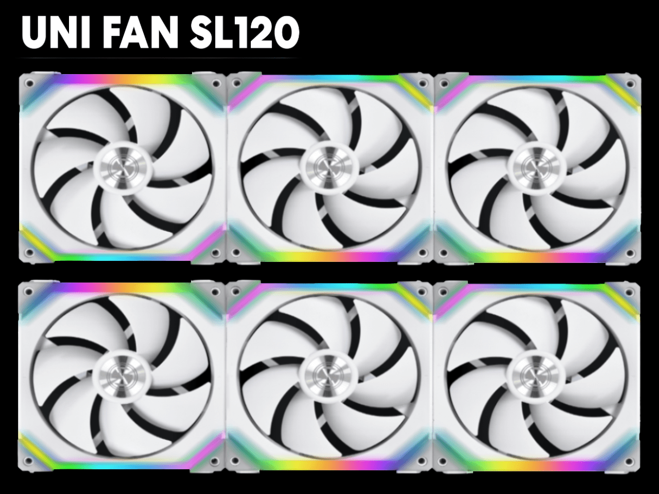 Lian Li UNI Fan SL120 6 Pack White-with 