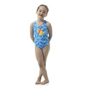 Girls' Cross-Back Tank Swimsuit
