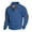 Blue, variant on Men's Fake Sweater Stripe Print Stand Collar Sweatshirt with 3 Buttons, Outdoor Casual Button Front Pullover,Blue,L
