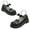 Black, variant on Japanese Lolita Faux Leather Shoes Sweet Bowknot Chunky Heel Platform Round Toe Ankle Strap Cartoon Cosplay Kawaii Shoes