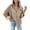 Beige#492, variant on Button Down Shirts for Women Casual Long Sleeve V Neck Corduroy95%polye Coat Blouse Tops Blue 2XL