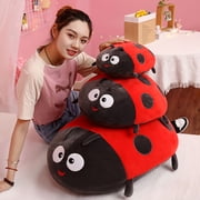 WYZCTTD 1Pcs Cute Plush Toy Soft Ladybug Ladybird Insect Hold Doll Pillow, Christmas,Holiday and Birthday Gifts,Red,15.7 inch