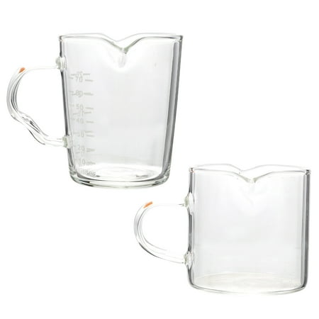 

2 Pcs Glass Milk Jugs Thickened Coffee Milk Cups Glass Milk Cups Milk Containers