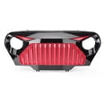 thumbnail image 4 of NS for 97-06 Jeep Wrangler TJ Angry Grille Gladiator Grill Glossy Red Black, 4 of 10
