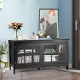 thumbnail image 4 of Gymax TV Stand with 2 Doors for TVs up to 50", Black, 4 of 10