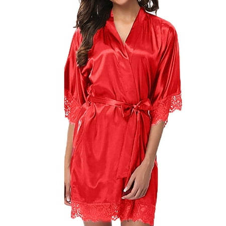 

Medcursor Pajamas Lace Sexy Satin Lady Suit Nightwear Women s Sleepwear Lingerie