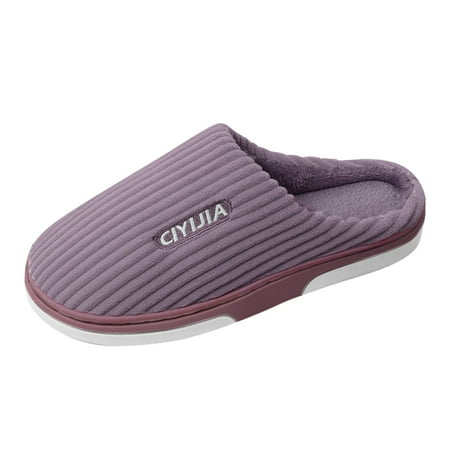 

Women And Men Winter Home Cotton Slides Christmas Antlers Print Thermal Slippers Casual Home Shoes Fuzzy Slipper Socks for Women with Grippers