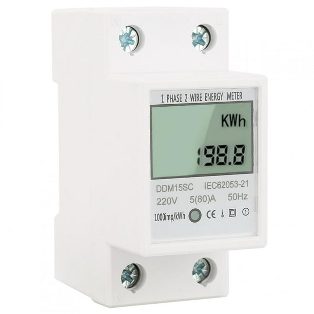 Medidor de energía monofásico 5-80A DDM15SC Pantalla digital LCD ANGGREK Otros