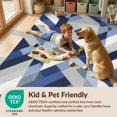 thumbnail image 4 of Design&I 8'x10' Washable Area Rug Recycled Blocks Herringbone Abstract Mosaic Stripe Mold Navy for Dining Room, Large Office, Lounge, Snag-Free, 4 of 7