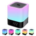 thumbnail image 1 of Altavoz Bluetooth, reloj despertador táctil, lámpara de noche, dormitorio, reloj despertador LED que cambia de color, luz nocturna, regalo de Navidad para niños, altavoz Bluetooth portátil, idea de re, 1 of 5