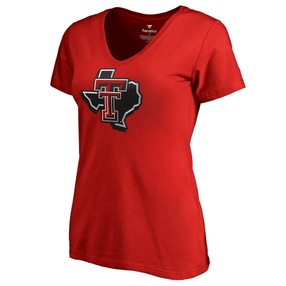 Women's Red Texas Tech Red Raiders Raider Up V-Neck T-Shirt