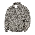 thumbnail image 4 of JAJAHO Kids Boys Leopard Neck Sweatshirt Quarter Zip Pullover Long Sleeve Sweatshirts 2-14Y, 4 of 6