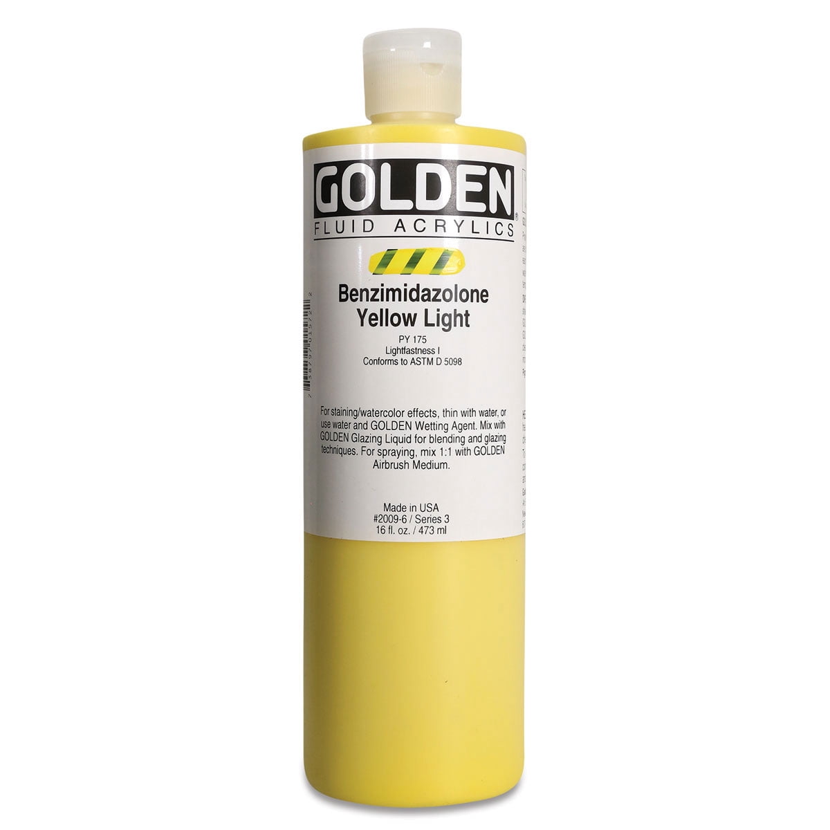 Golden® Fluid Acrylics, Pint, Benzimidazolone Yellow Light