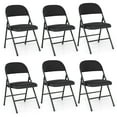 thumbnail image 1 of Gymax 6PCS Folding Chairs w/ Metal Frame PVC Leather Stackable Chairs for Indoor, 1 of 8
