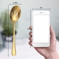 thumbnail image 3 of 6 Pieces Large Stainless Steel Serving Spoons Slotted Serving Spoons Serving Forks Set for Catering Serving Utensils Party Buffet Dinner Banquet Cooking Kitchen Stirring Draining Tools (Gold), 3 of 7