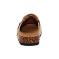 thumbnail image 3 of Women's Faux Suede Clog Mules – Whipstitch Buckle Slip-On Clogs, 3 of 8