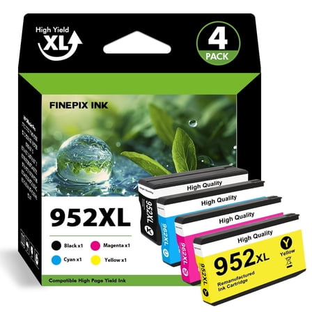 952XL Ink Cartridges Compatible for HP 952XL Printer Ink Combo Pack for Printer OfficeJet Pro 8710 7740 8720 8210 8715 8702 7720 8730 8740 8216 8725 8700 (4 Pack, Black, Cyan, Magenta, Yellow)