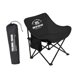 thumbnail image 5 of Taburete de silla de campamento plegable al aire libre silla portátil doblada cómoda tubería de acero de tela oxford con bolsillo lateral para patio Negro, 5 of 8