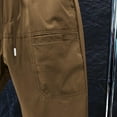 thumbnail image 5 of Men Comfy Cargo Pants High Stretch Multi-Pockets Durable Cargo Pants Waterproof Lightweight Drawstring Hiking Trousers, 5 of 8