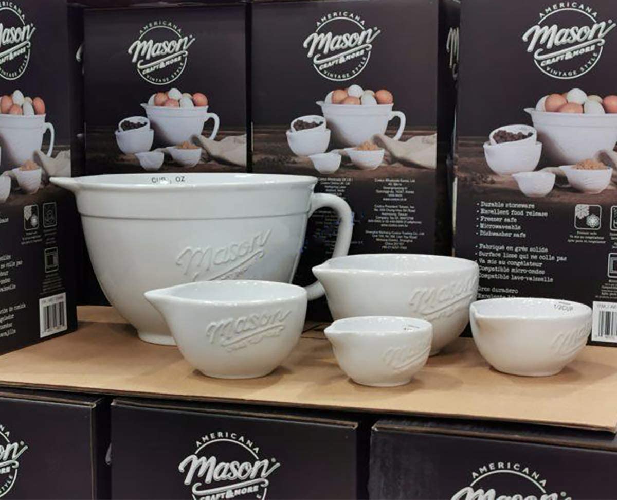 Mason Craft and More 5-Piece Batter Bowl & Measuring Cup Set