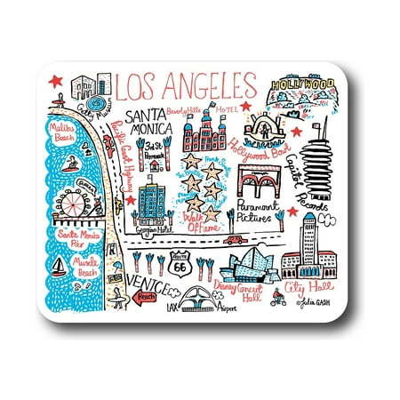 UPC: 0731969977859 | OTM Essentials Artist Series: Julia Gash Los Angeles Non-Skid Mouse Pad Multicolor (OP-MH-JG1-041)