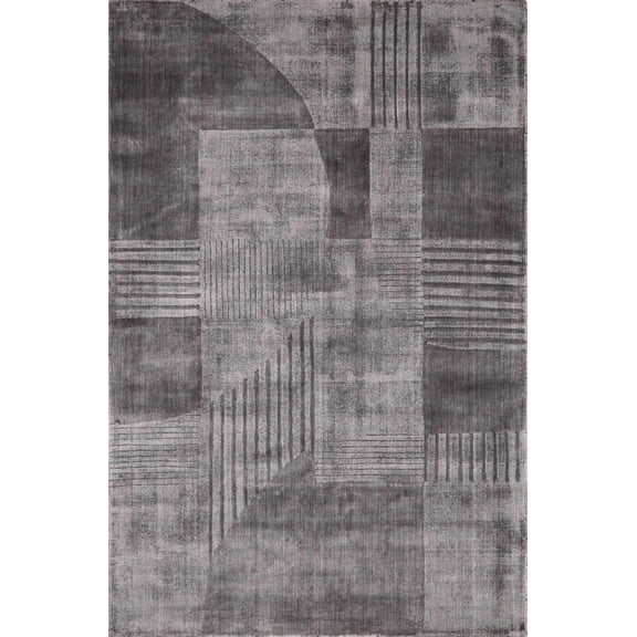 BoutiqueRugs Tjode Contemporary Area Rug - Slate Blue, Gray - 10' x 14'