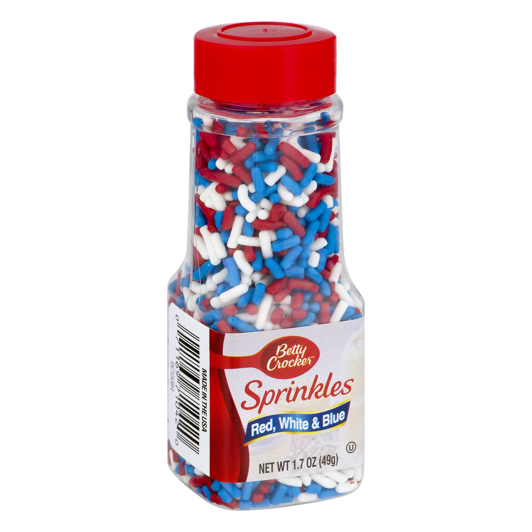 Betty Crocker Sprinkles 1.75oz-Red, White & Blue