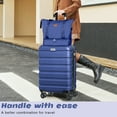 thumbnail image 6 of Luggage Set 5 Piece,PC ABS Lightweight Hardside Suitcases with TSA Lock,Carry on luggage with Wheels,DarkBlue, 6 of 11