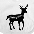 thumbnail image 4 of Inktastic Pennsylvania Black Deer Silhouette Boys or Girls Baby Bib, 4 of 4