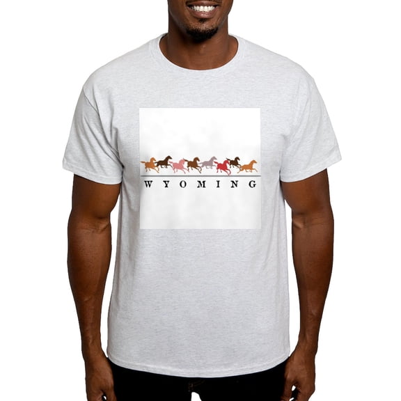 CafePress - Wyoming Horses T Shirt - Men's Classic Graphic T-Shirt