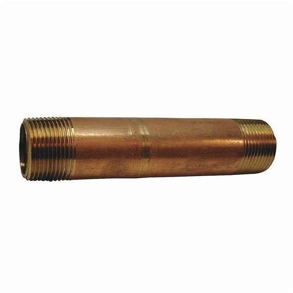 Manufacturer Varies Nipple,Red Brass,1-1/2 x 5",Threaded 467-050