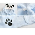 thumbnail image 4 of Toddler Robe Boys Girls Hooded Flannel Bathrobe Long Sleeve Soft Fleece Plush Robes Cute Animal Pajamas Sleepwear, Sky Blue, 2 Years, 4 of 6
